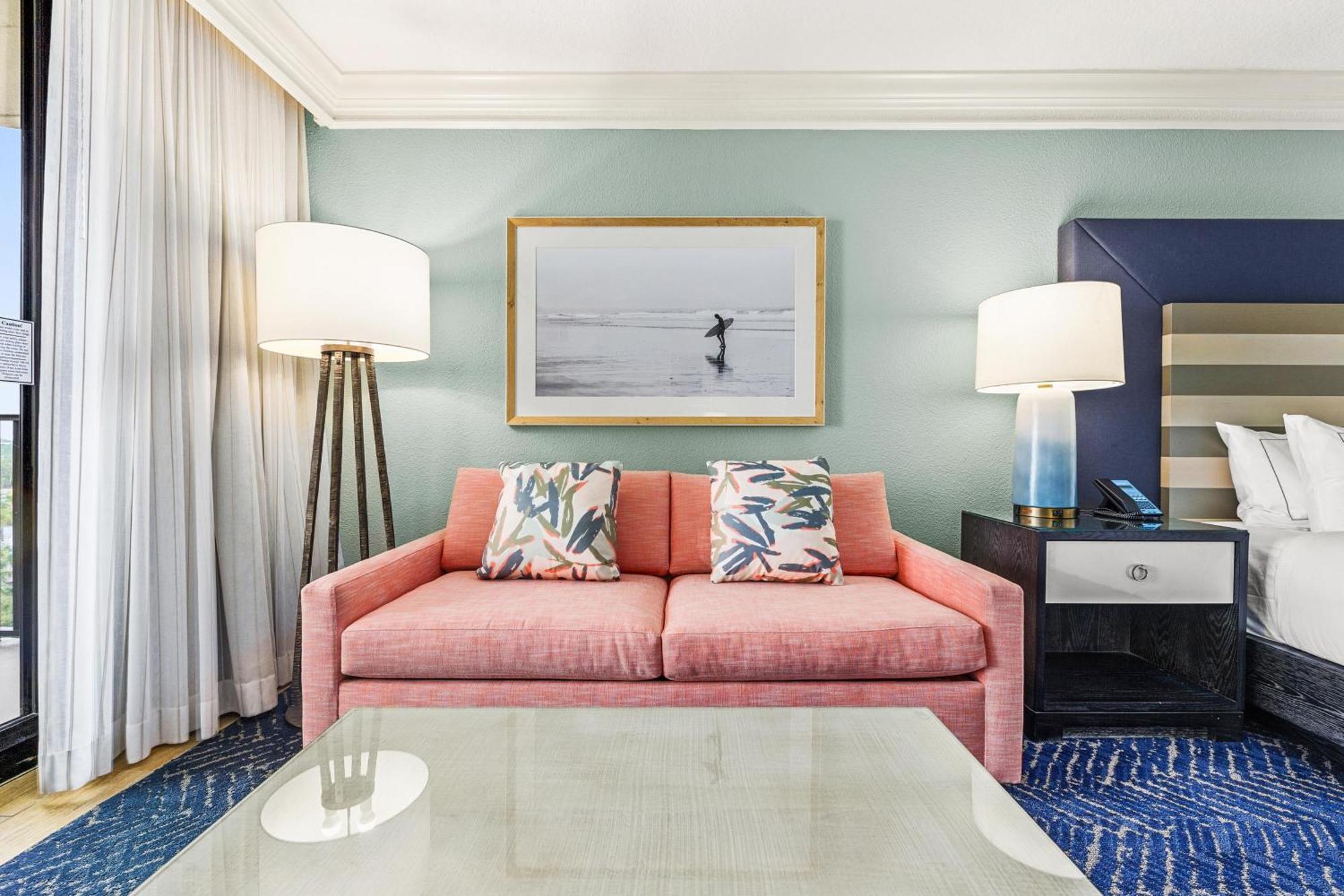King Room Sofa Bed Partial Beach View